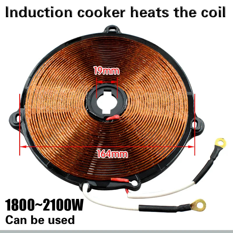 Induction Cooker Coil Cooking Component Heating 1800W-2100W 220V Universal Panel Copper Plated Coils Safe Part
