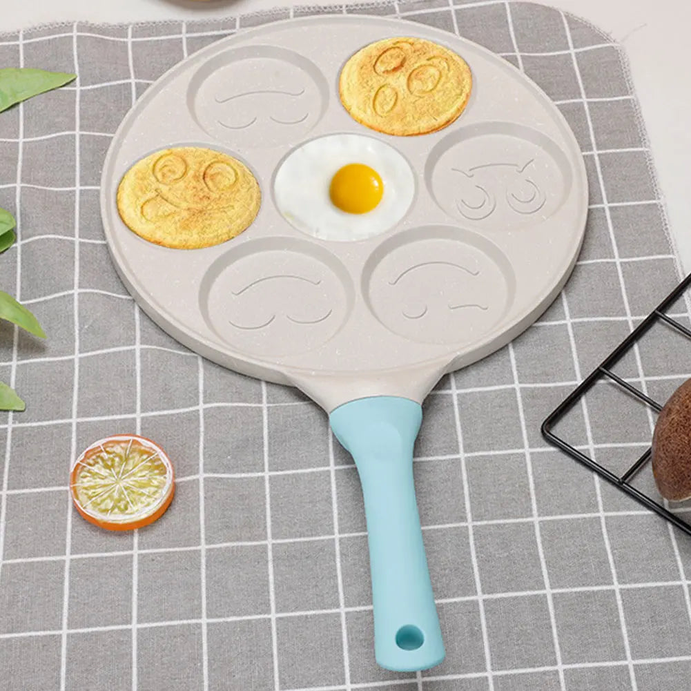 7/4 Cup Smiley Face Pancake Pan 100% Non-stick Griddle Pancake Maker Pancake Crepe Frying Pan Griddle Mini Pancakes Maker