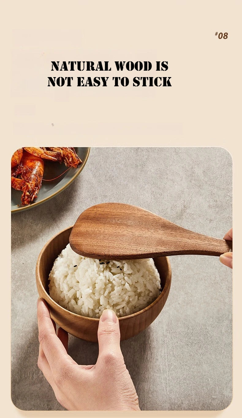 COOKER KING 4 in1 Cooking Tool Set Ebony Spatula and Spoon for Kitchen Use Kitchenware Exquisite Kitchen Tools Gift To Family