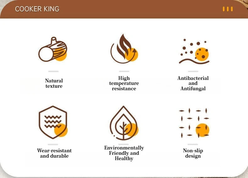 COOKER KING 4 in1 Cooking Tool Set Ebony Spatula and Spoon for Kitchen Use Kitchenware Exquisite Kitchen Tools Gift To Family