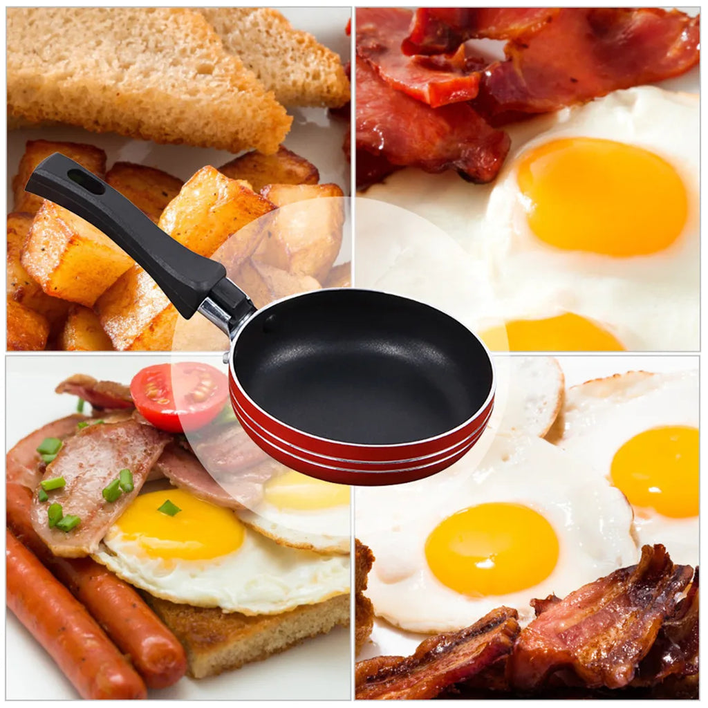 12cm/14cm/16/18cm Mini Frying Pan Non-Stick Steel Frypan Pot Saucepan Random Color For Cookware Kitchen Cookware