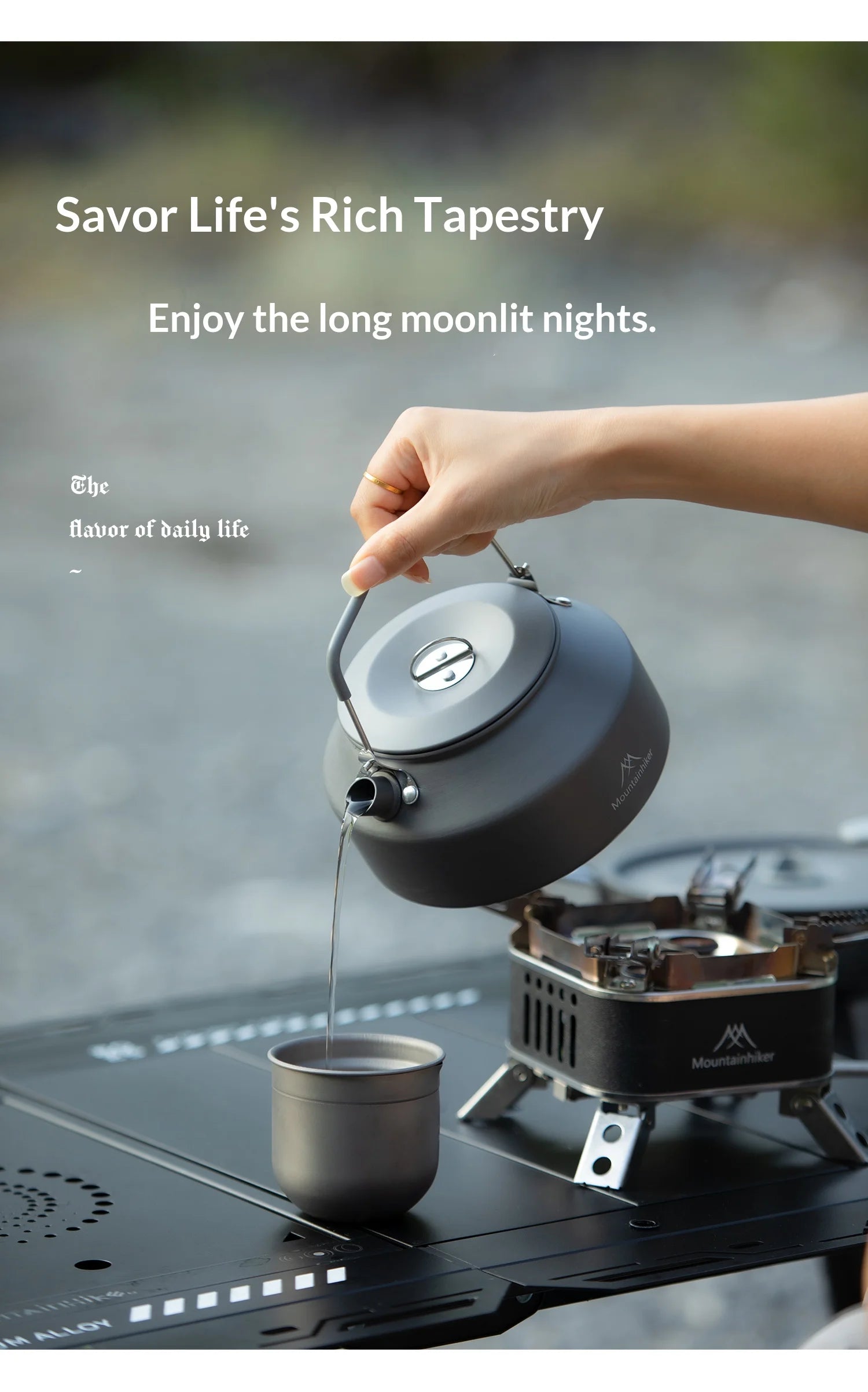 Camping Cooking Kit for 3-4 People | Includes pot, frying pan and kettle | Lightweight and portable, ideal for camping.