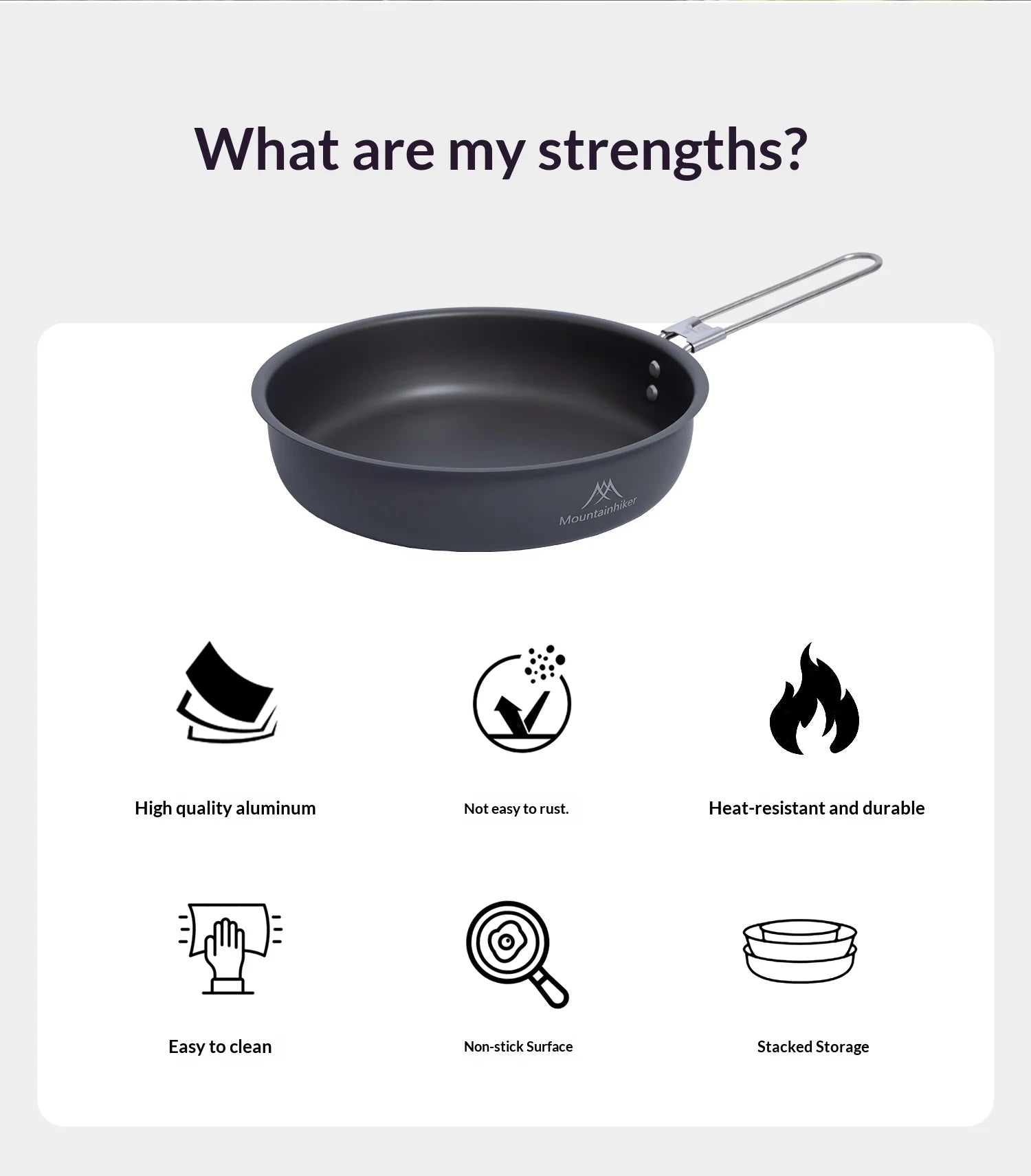 Camping Cooking Kit for 3-4 People | Includes pot, frying pan and kettle | Lightweight and portable, ideal for camping.