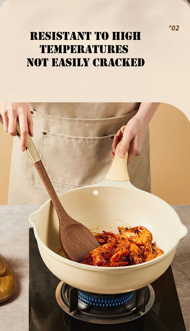 COOKER KING 4 in1 Cooking Tool Set Ebony Spatula and Spoon for Kitchen Use Kitchenware Exquisite Kitchen Tools Gift To Family