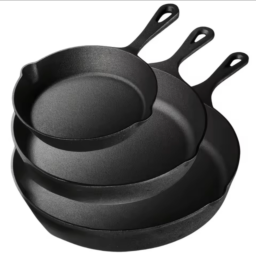 3PCS Cast Iron Skillet Set