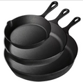 3PCS Cast Iron Skillet Set