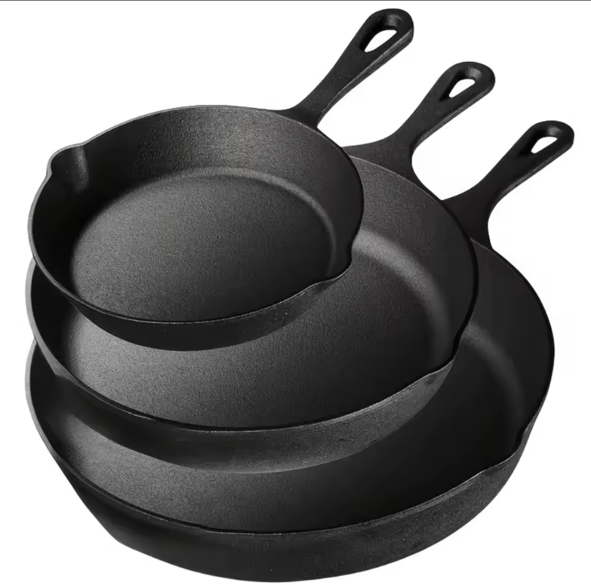 3PCS Cast Iron Skillet Set
