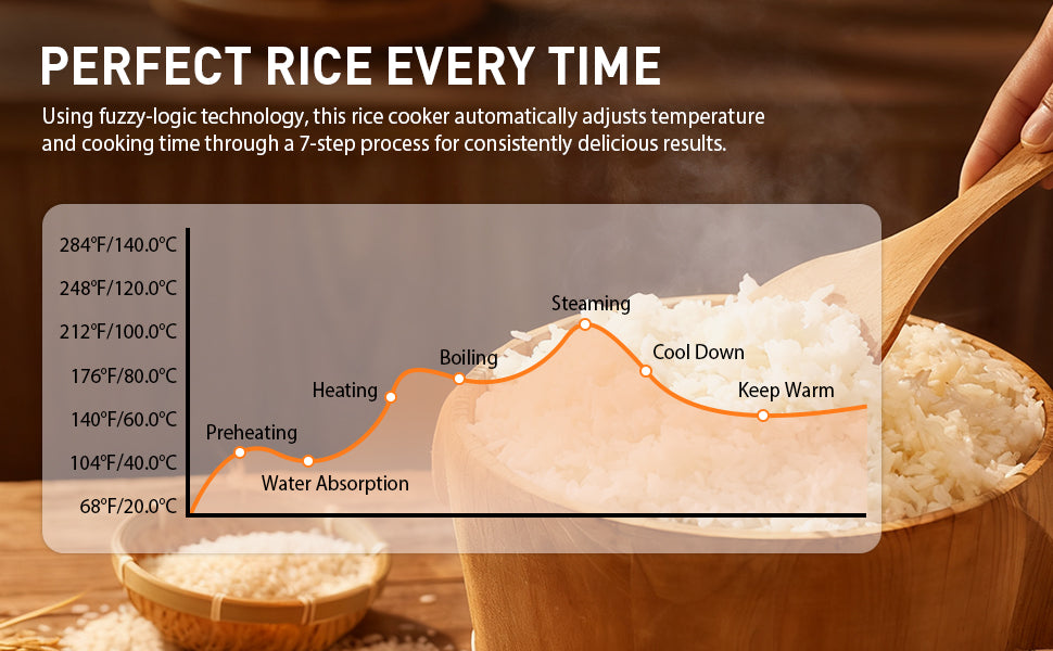 2L Rice Cooker Heating Lunch Coating Pot Cookware Slowcooker with  Fast Heating Steamer 24H Timer 8H Warming Function for Travel